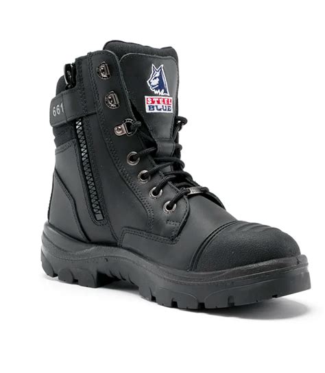 steel blue 719|Steel Blue Ladies Southern Cross Zip/Lace Safety Boot + Scuff